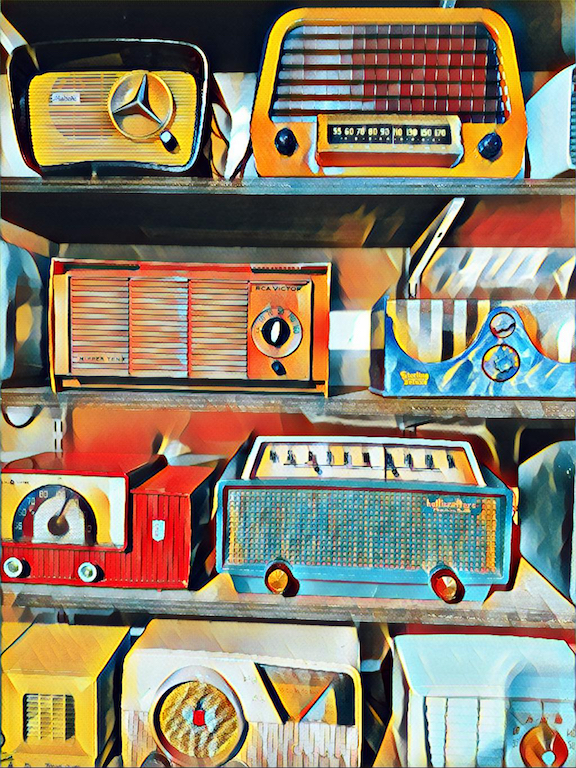 radios on shelf 3