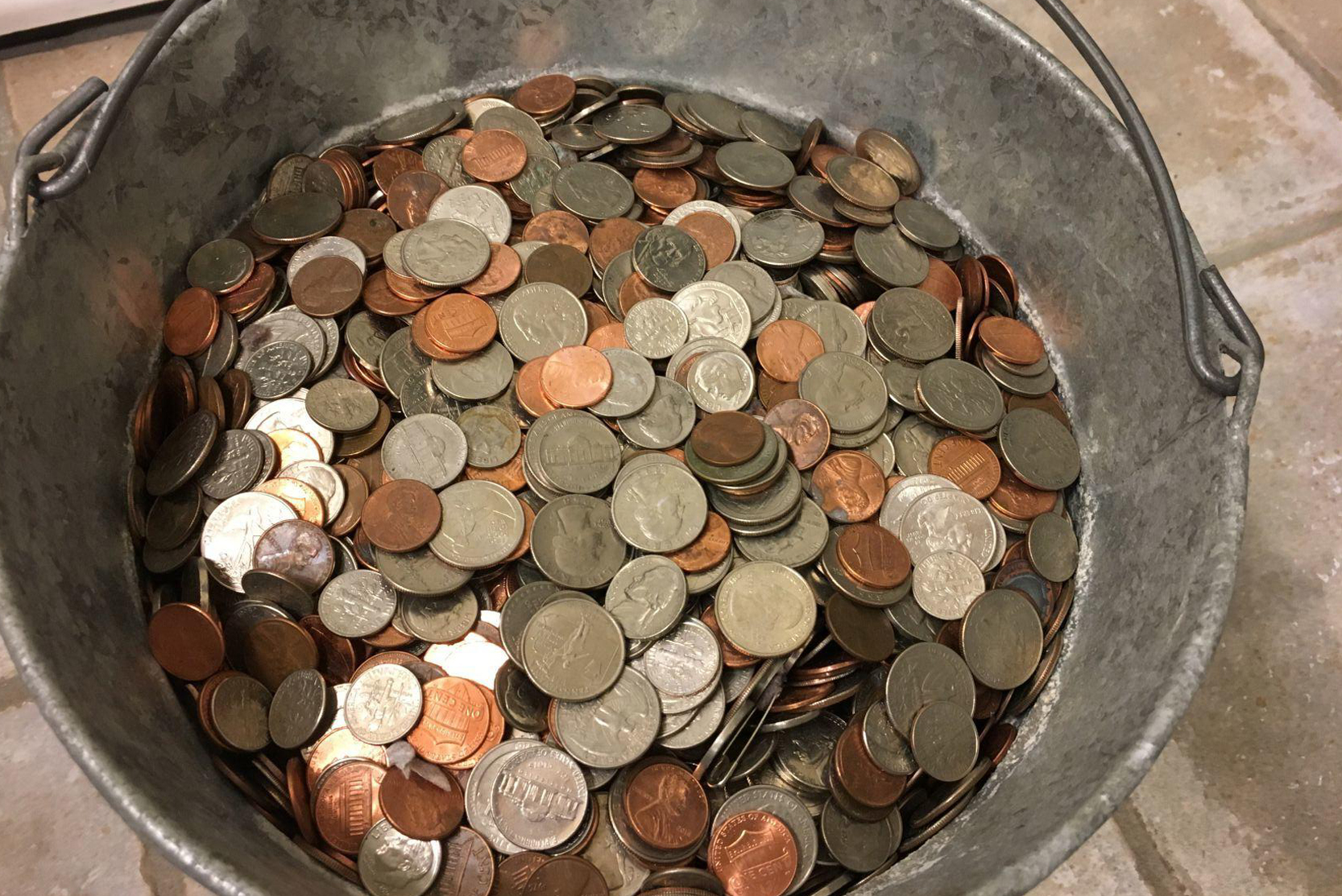 Bucket of Coins